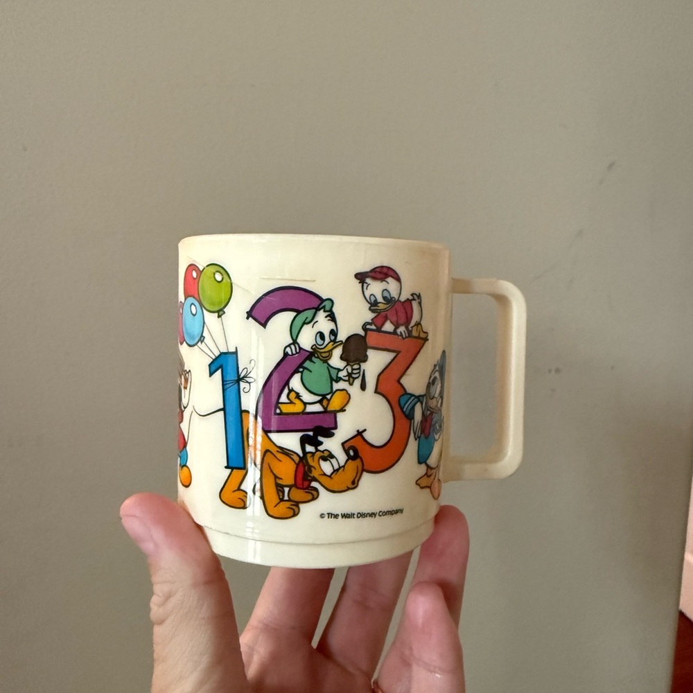 Disney Cream Mug with Colorful Characters